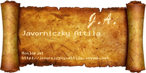 Javorniczky Attila névjegykártya